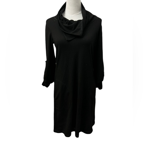 Max studio weekend turtleneck, black long sleeve dress size small - Picture 1 of 5